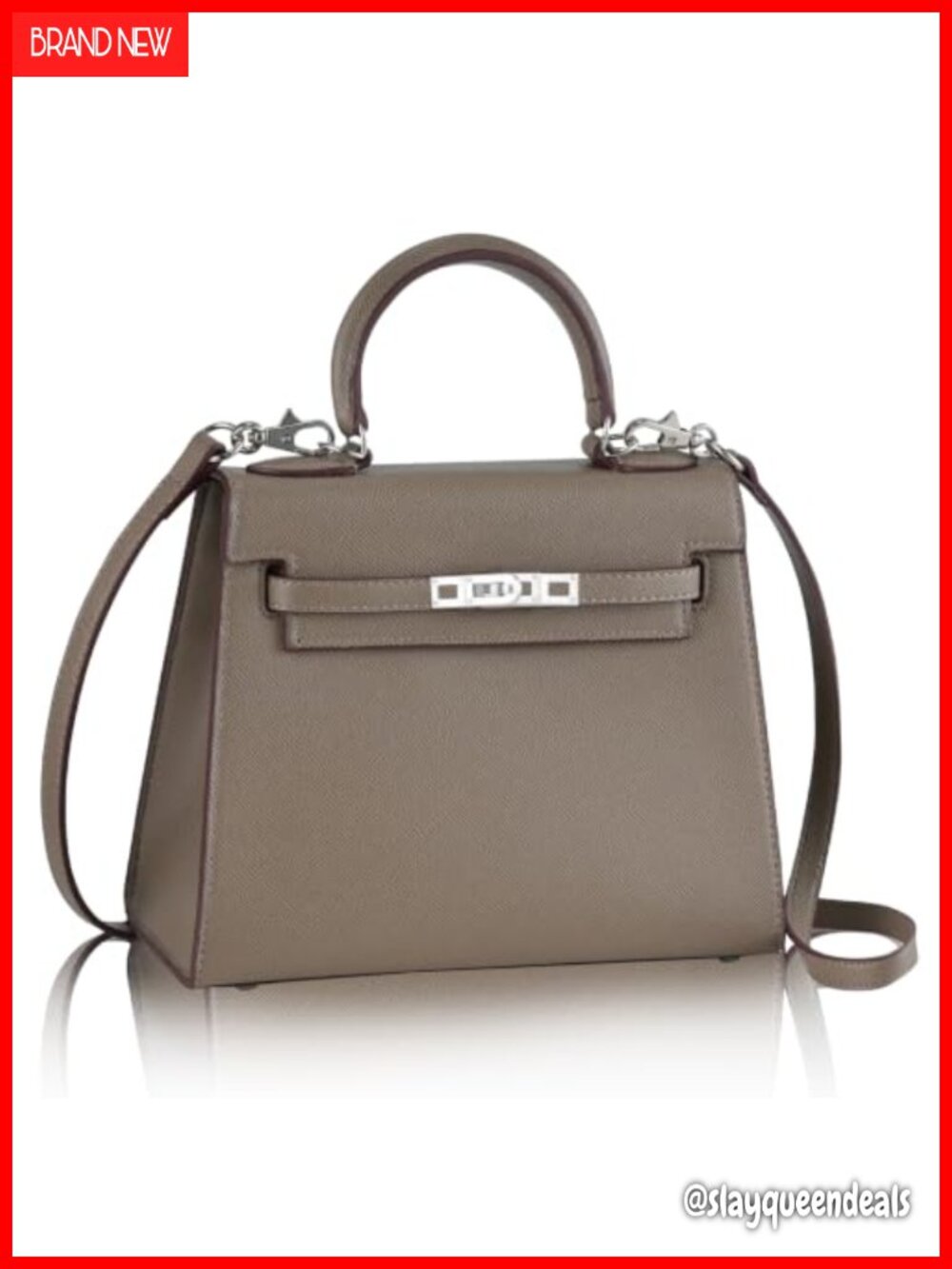 Women's Faux Leather Crossbody Tote Bag with Adjustable Strap